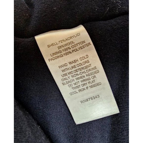 Telluride Clothing Co Small Blue Cable Knit Wool Blend Full Zip Lined Heavy Vest - Picture 12 of 15